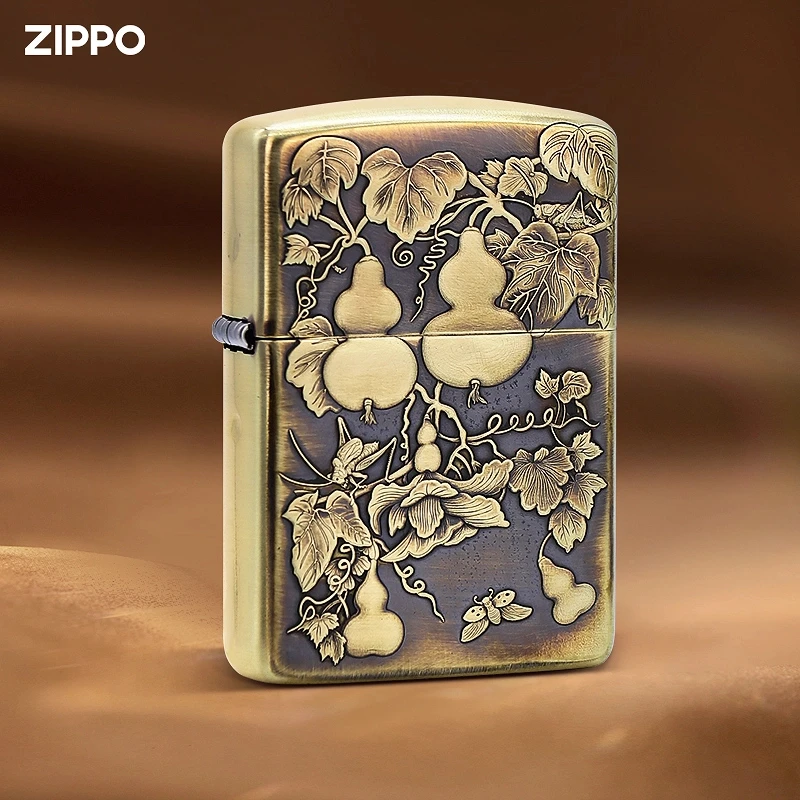 ZIPPO打火机-黄铜盔甲双面五福葫芦男士送礼 【凯亚】DYJ1