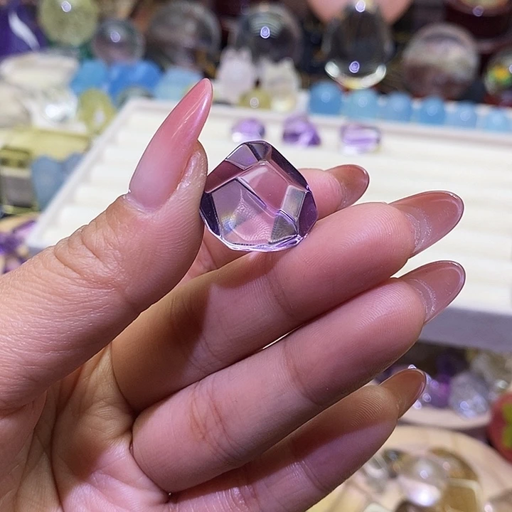 慵***～珠宝半成品水晶未镶嵌打孔不退换