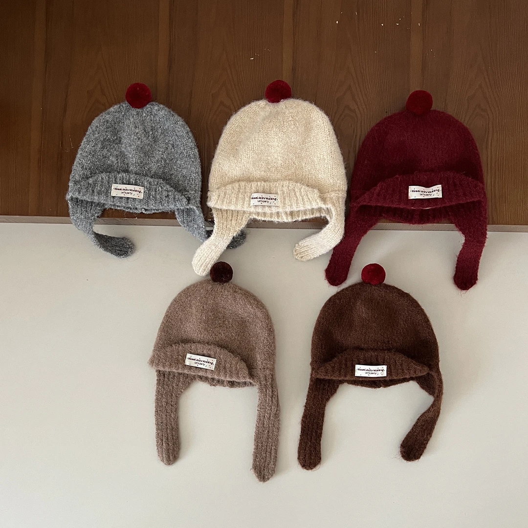 Fanybaby儿童帽子秋冬韩版ins纯色护耳帽糖果色保暖防风男女宝宝