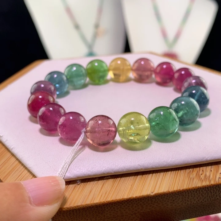 双色碧玺手链未镶嵌