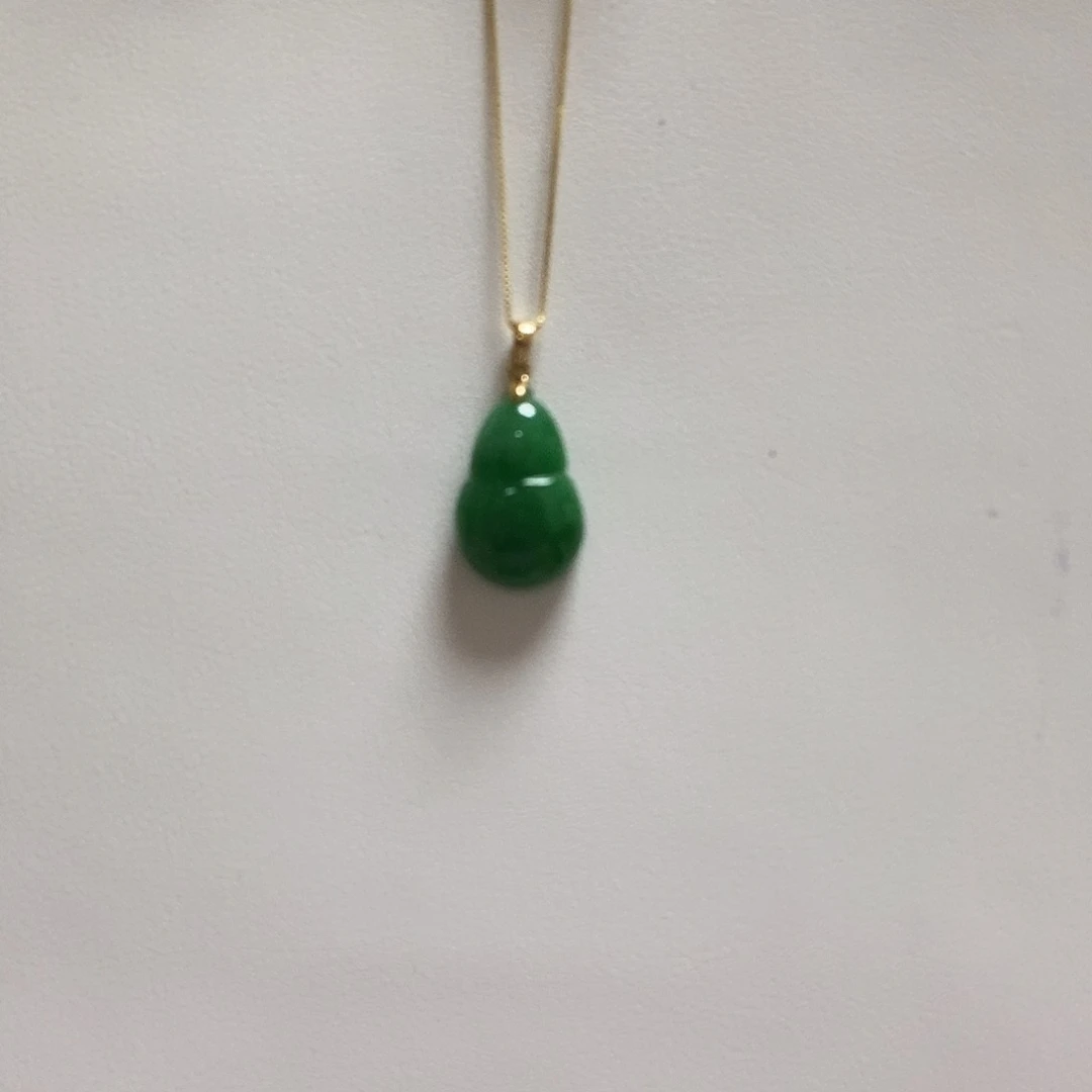 翡翠18K金镶嵌颈饰り****&简单