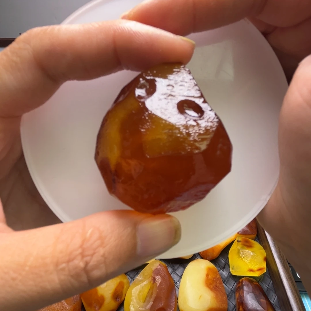 定制琥珀未镶嵌琥珀蜜蜡原石定制有瑕