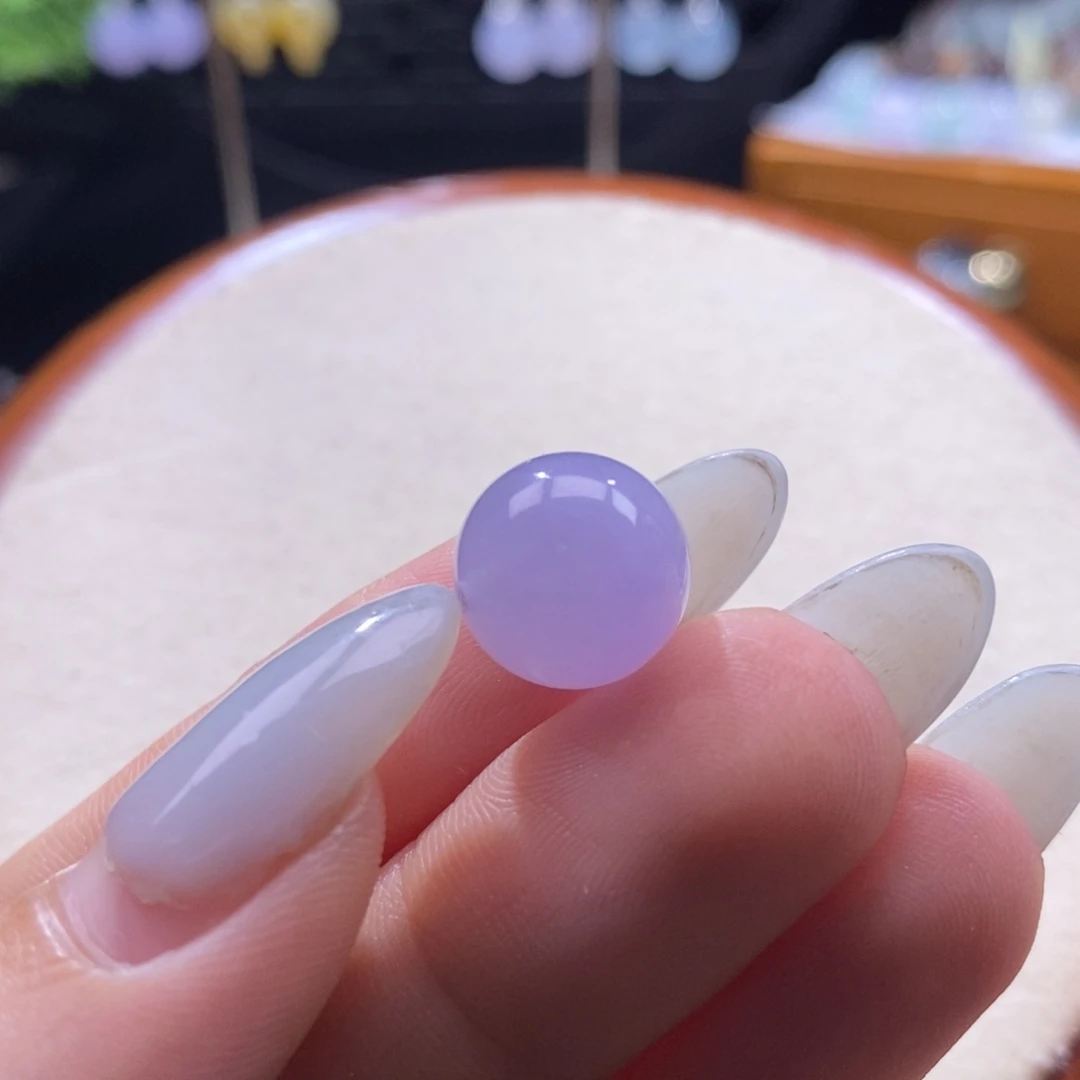 翡翠未镶嵌颈饰翡翠红粉紫圆珠