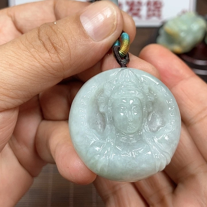 颈饰未镶嵌翡翠天然翡翠玉A货配证书
