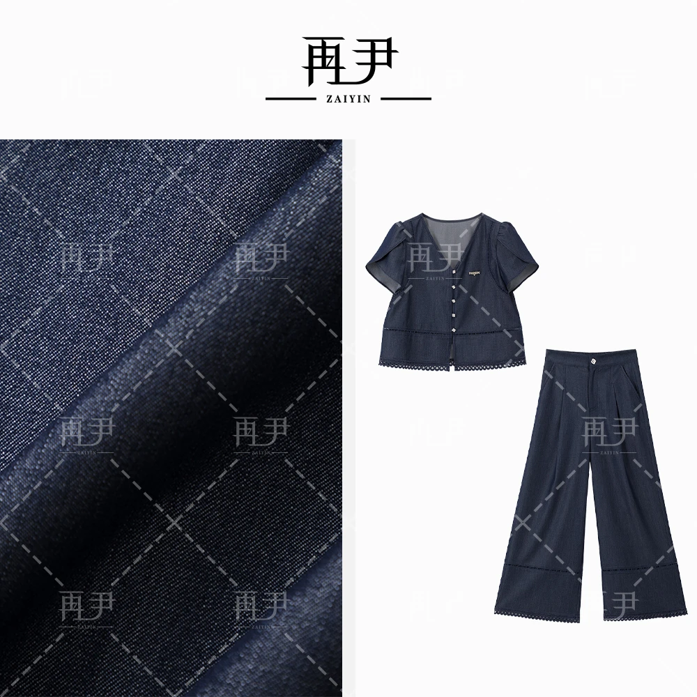 【海浪轻语】小众时尚减龄设计感气质休闲套装GY25XT070326