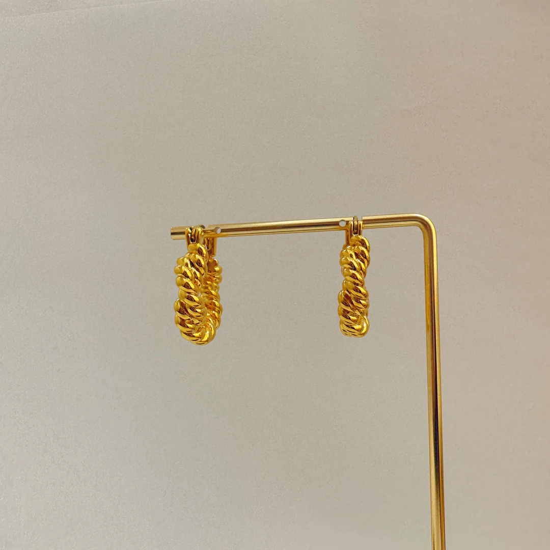 日韩麻花状法式气质耳饰56