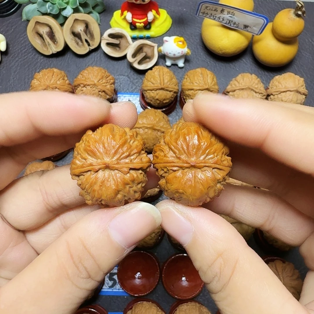 把件文玩核桃2828尺全品矮桩焖尖磨盘004