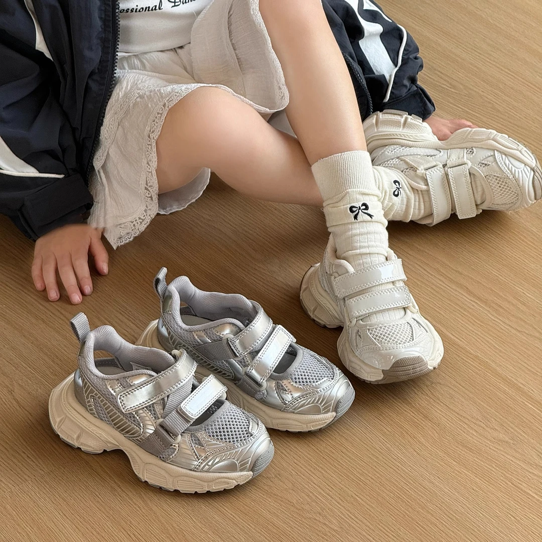 儿童运动鞋2025春秋新款男童透气网鞋老爹鞋小童宝宝鞋女童休闲鞋