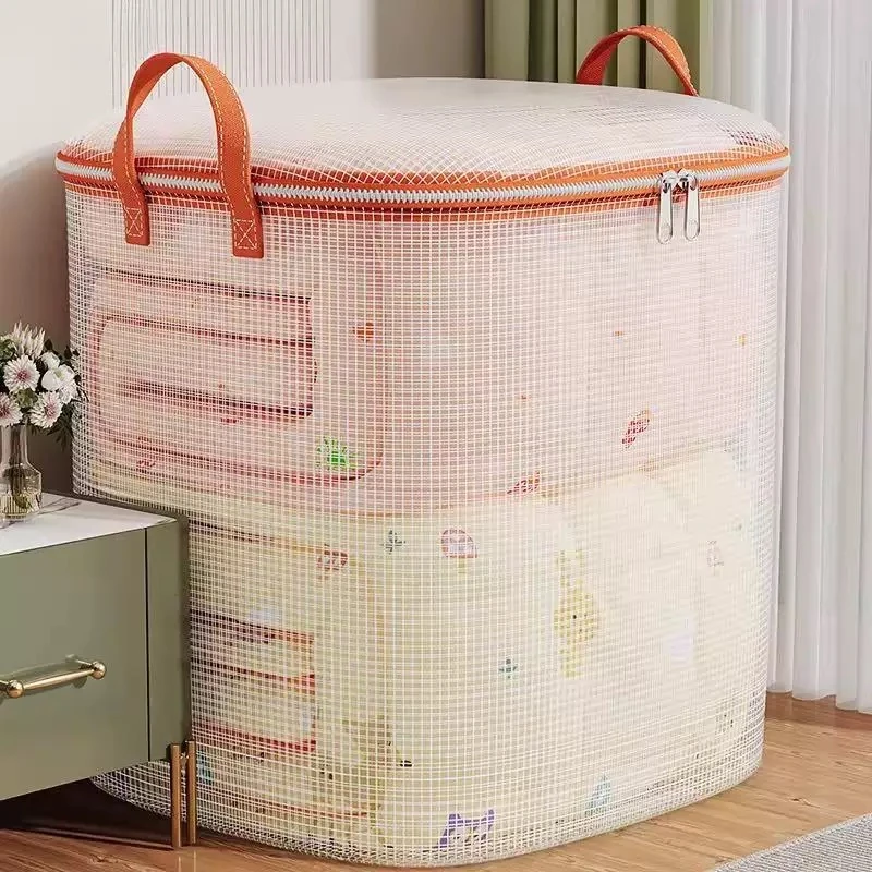 PVC夹网被子收纳袋大容量衣服棉被搬家打包整理行李袋子防水防潮