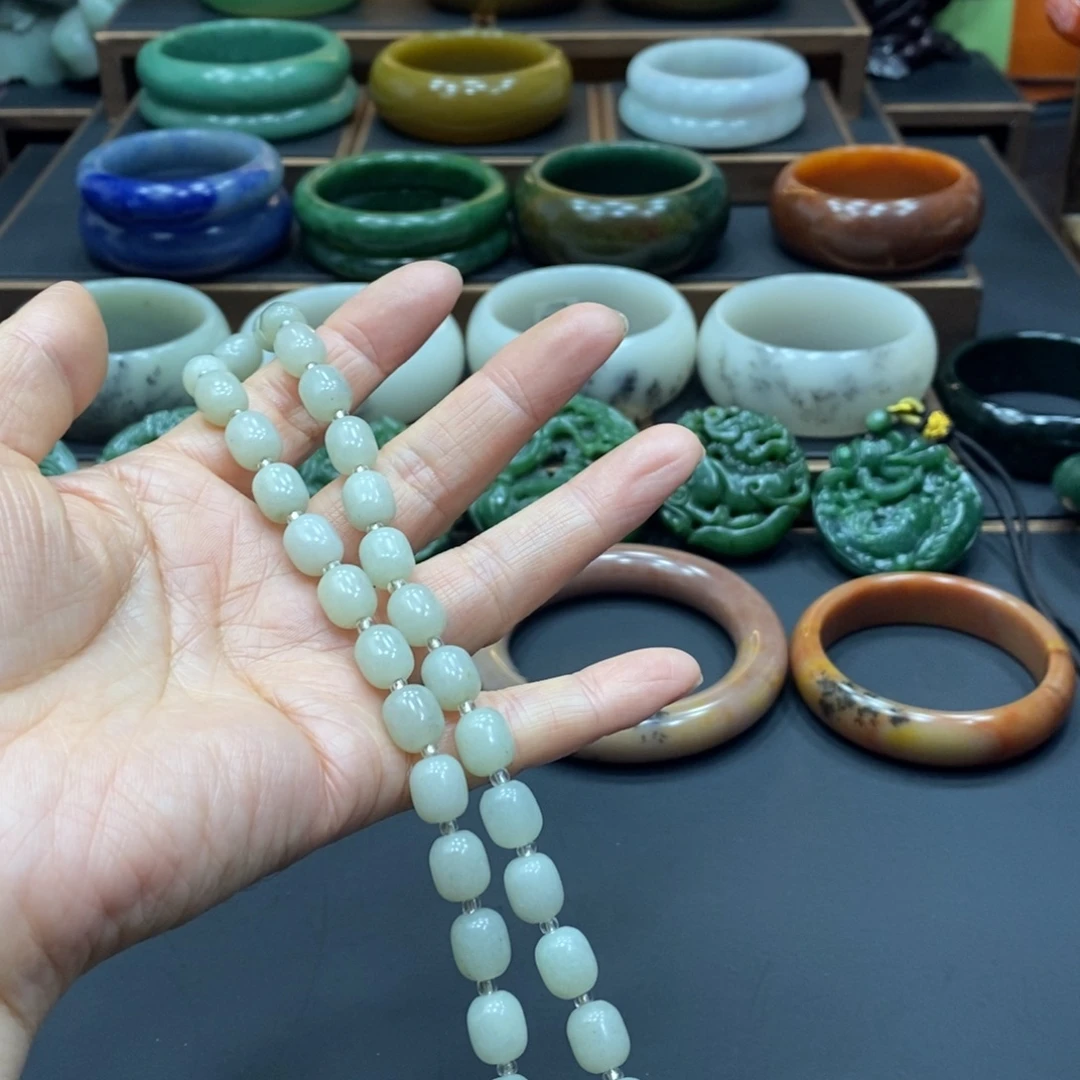 石英质玉未镶嵌项链0.8