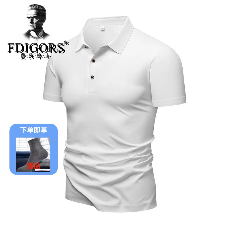FDIGORSpolo衫短袖男士设计感T恤商务休闲时尚舒适上衣