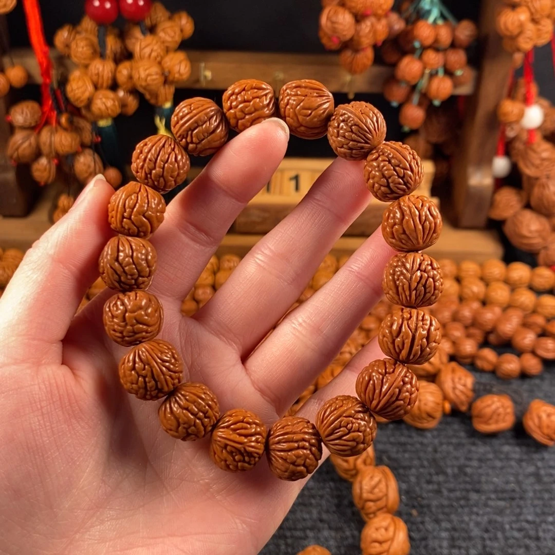 吊坠桃核17链接桃枭手串