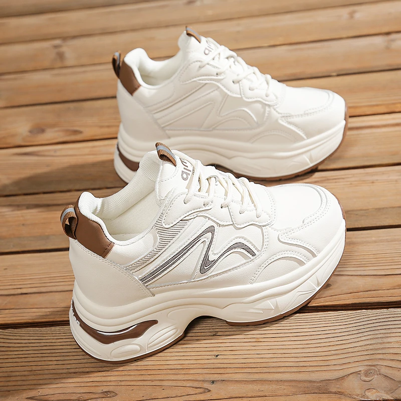 内增高8cm老爹鞋小个子女鞋2025秋季爆款厚底运动鞋小白鞋休闲鞋
