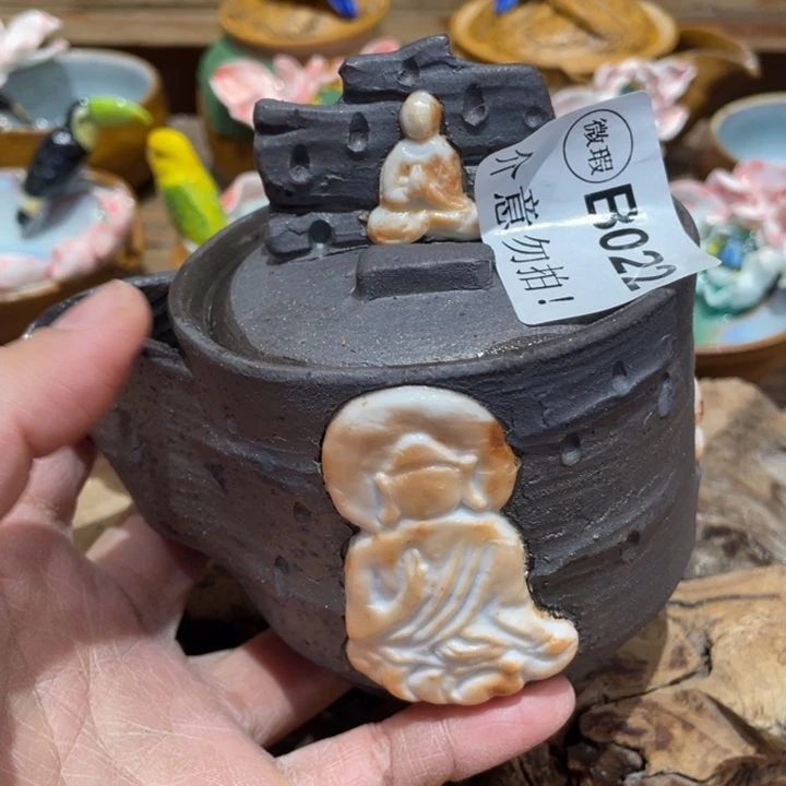 手工制作陶瓷茶具茶杯青蛙