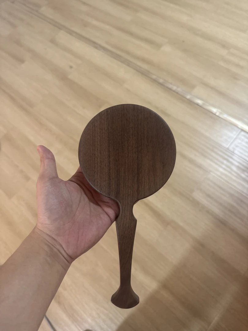 黑胡桃手持镜子化妆镜