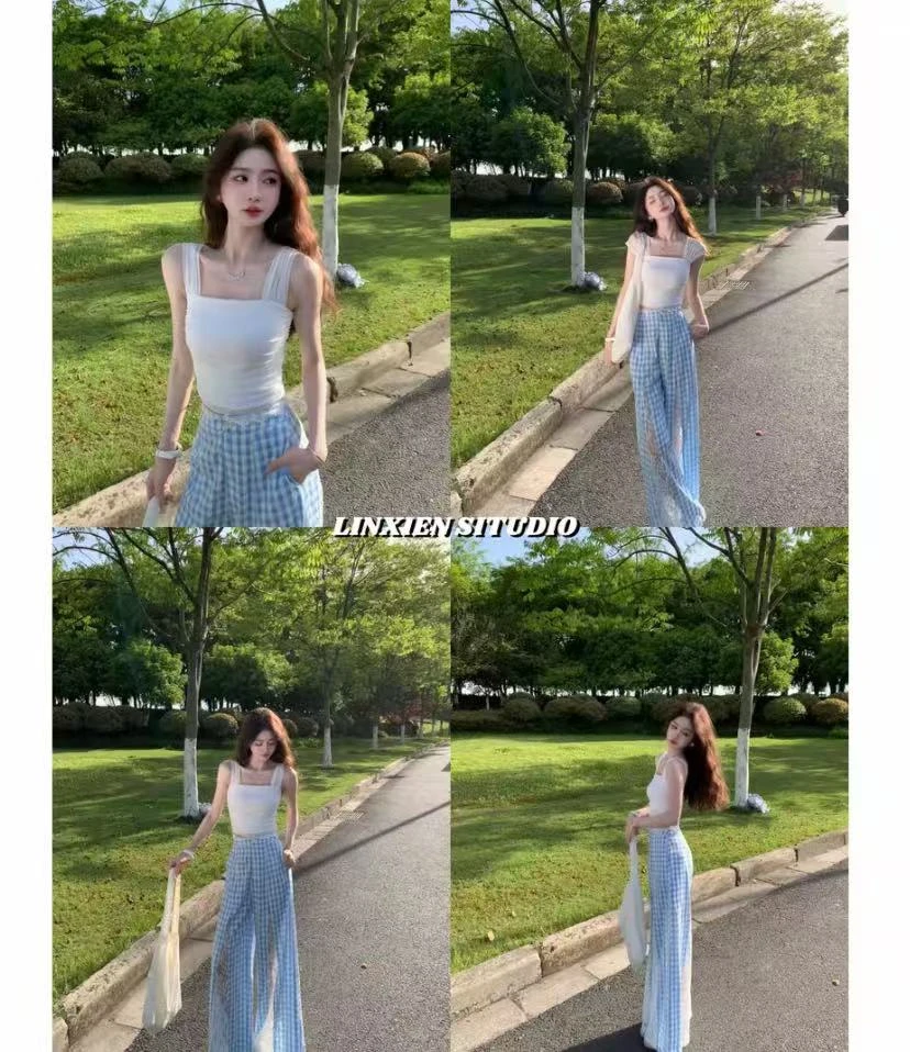 西恩定制铭顺●【海德公园】夏季百搭洋气减龄休闲格子裤JJC5XXK1774