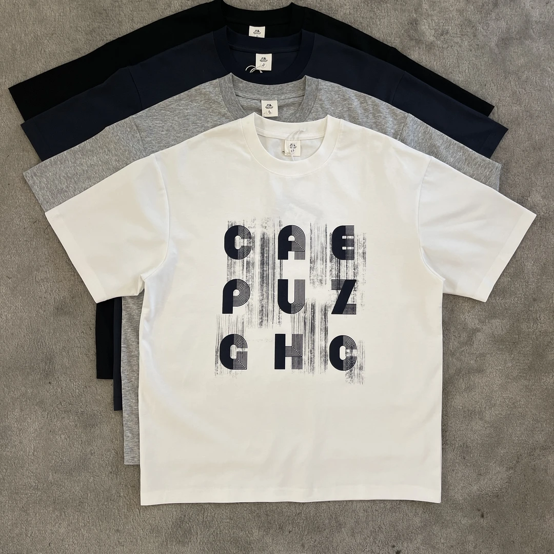 2025夏新款超薄美式男T恤舒适透气吸汗清凉百搭休闲高棉短袖男生