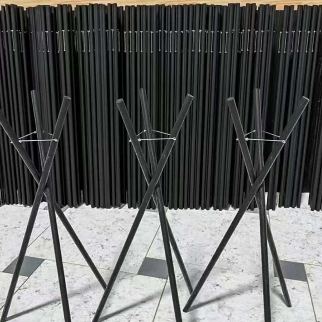 100个三脚架花架开业三角架实木黑色三叉架花店插花架花篮专用