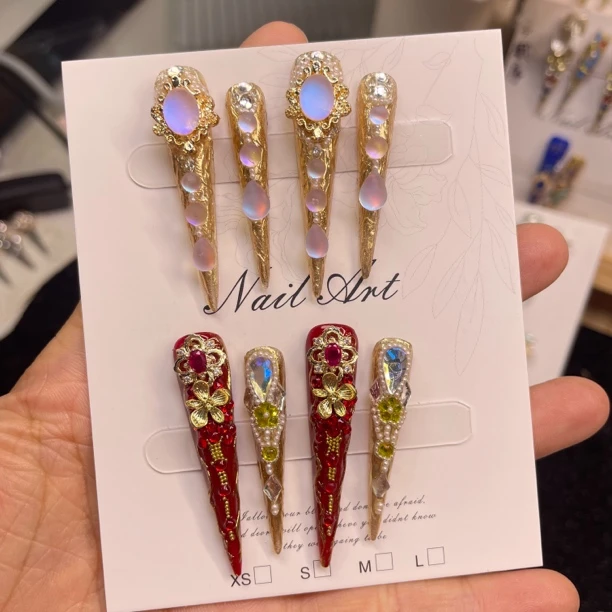 宫廷护甲长款手工穿戴甲嬛嬛护甲古典高级贵妃甲可拆卸