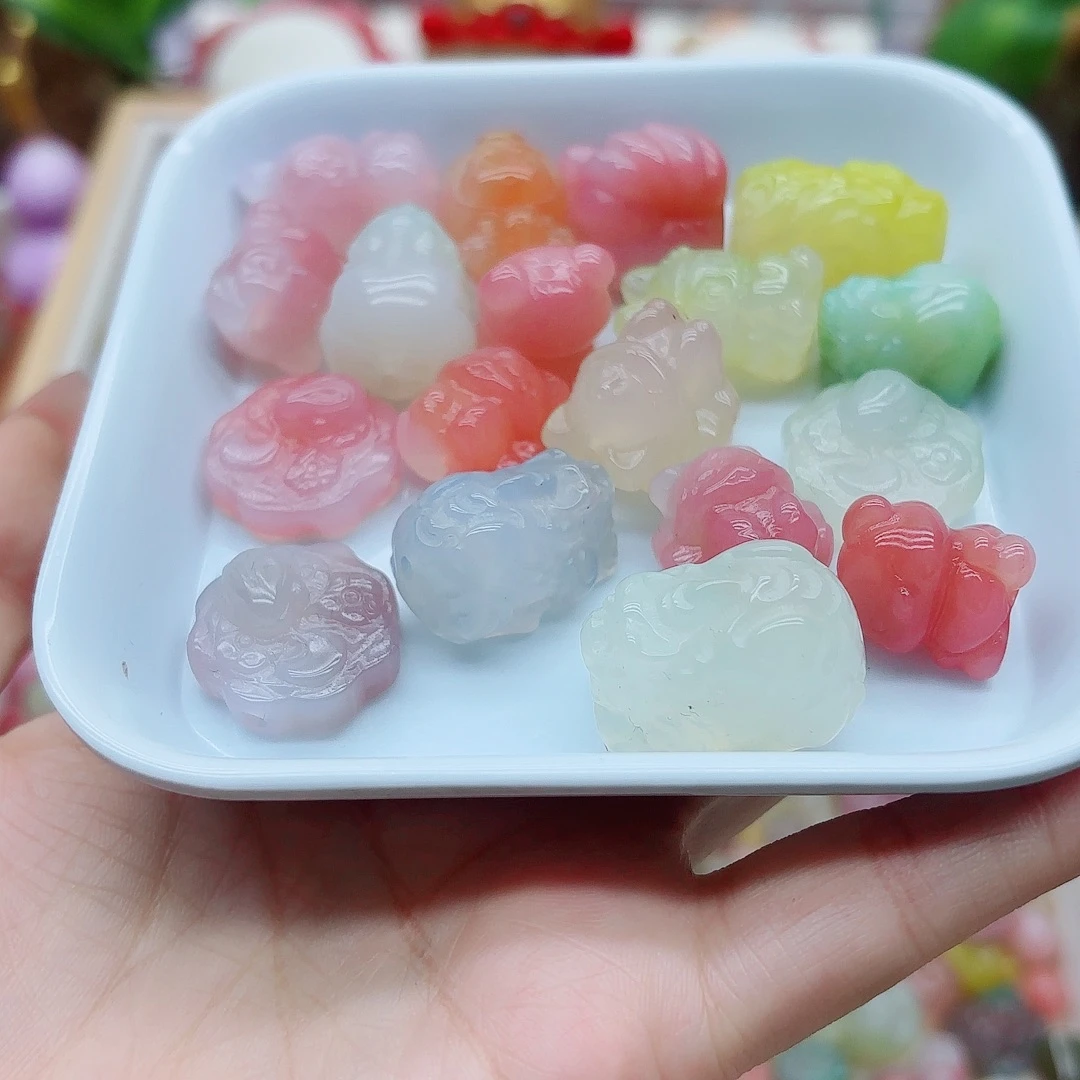 手***花玛瑙/玉髓未镶嵌手链盐源61