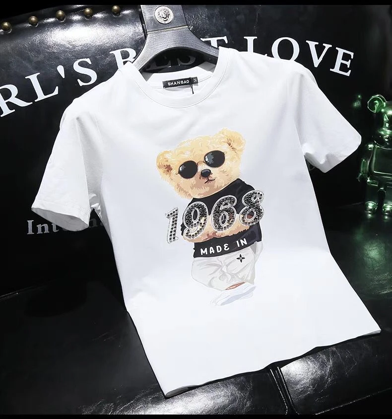 时尚美式潮牌字母印花短袖男款夏季ins青年品质轻奢纯棉T恤上衣