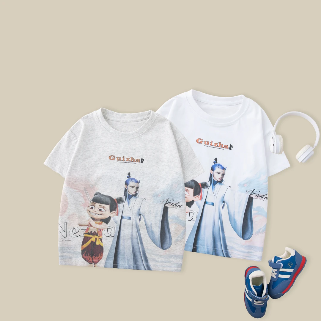 儿童夏款短袖T恤2025新款男童潮流时尚卡通T恤BX0180华子童装