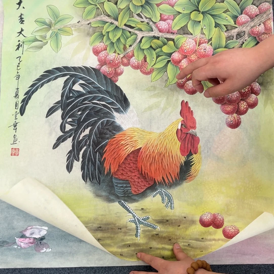 国画卖字画的小帅哥