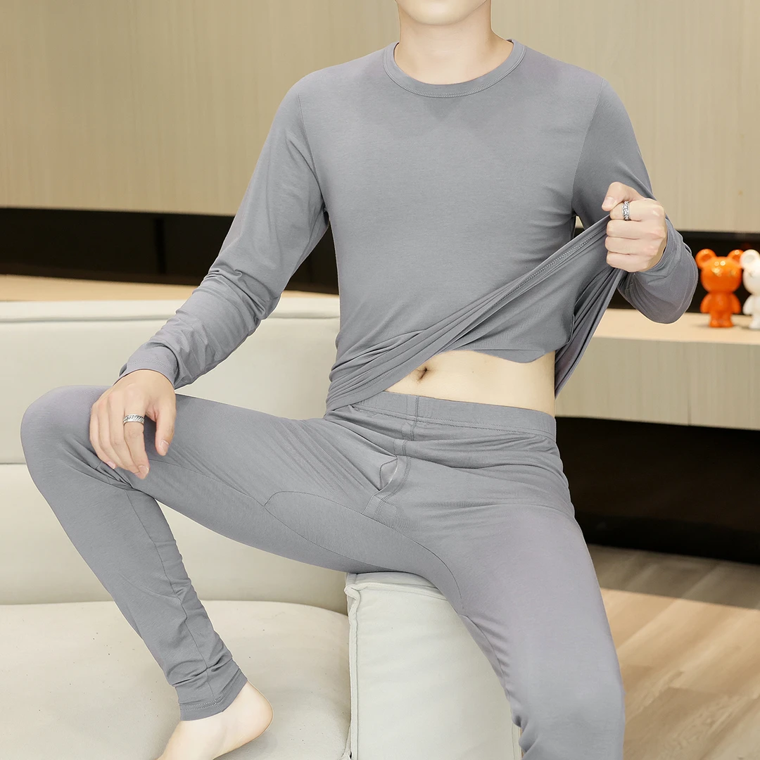 青少年秋衣套装(莫代尔棉)聚热保暖轻薄贴肤男生秋衣套装