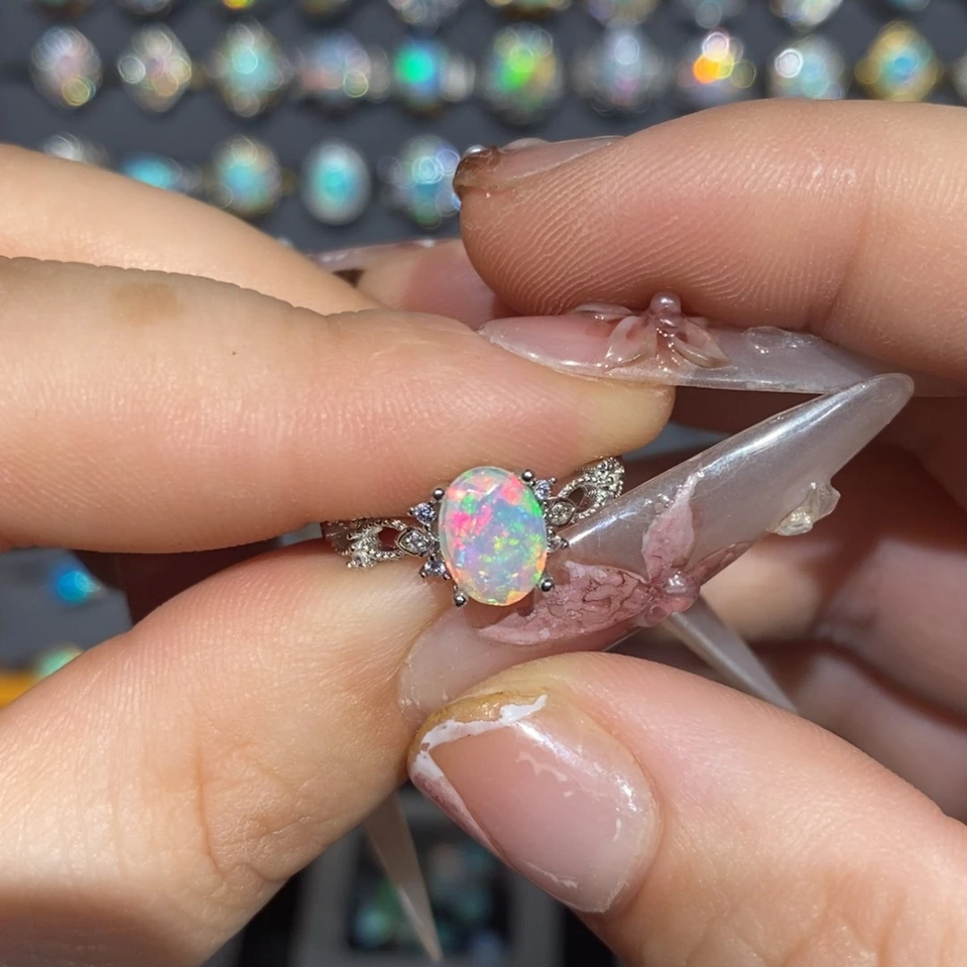 欧泊银S925镶嵌戒指