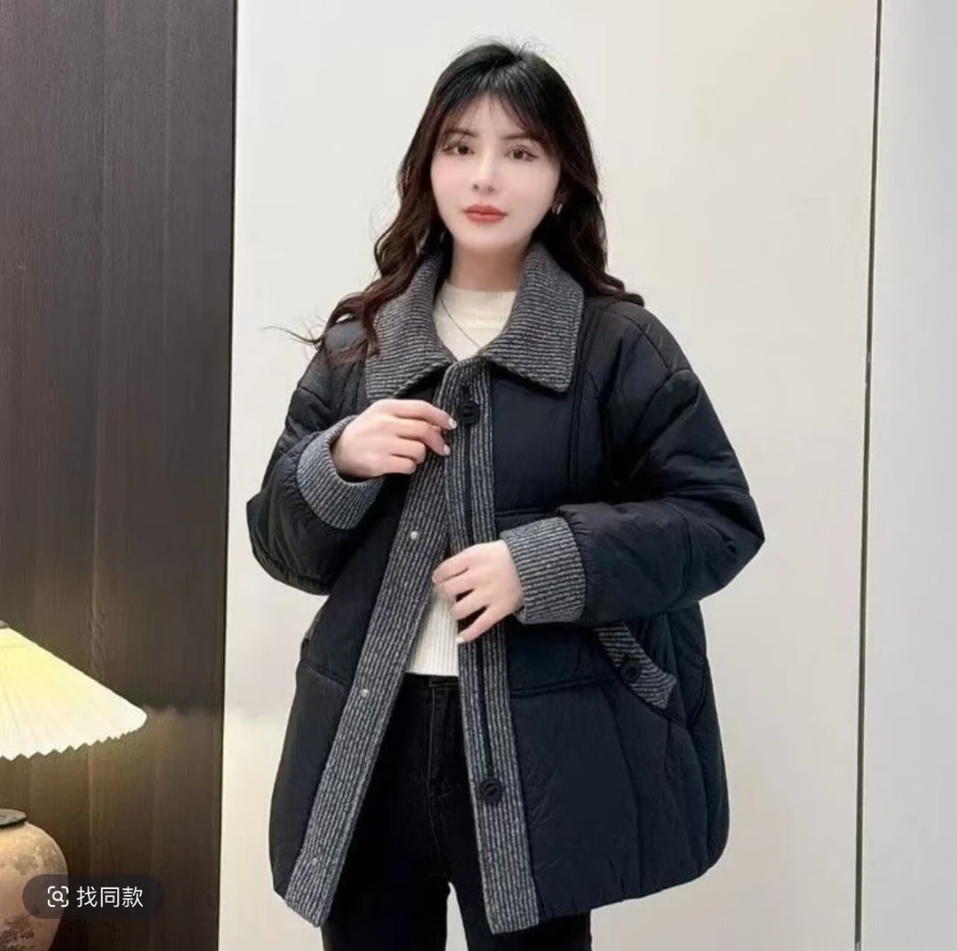 2025爆款冬季时尚洋气时髦短款外套保暖舒适妈妈装百搭棉衣棉服
