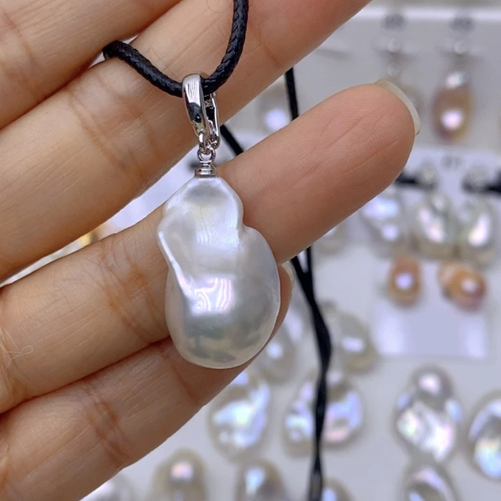 颈饰淡水珍珠银S925镶嵌