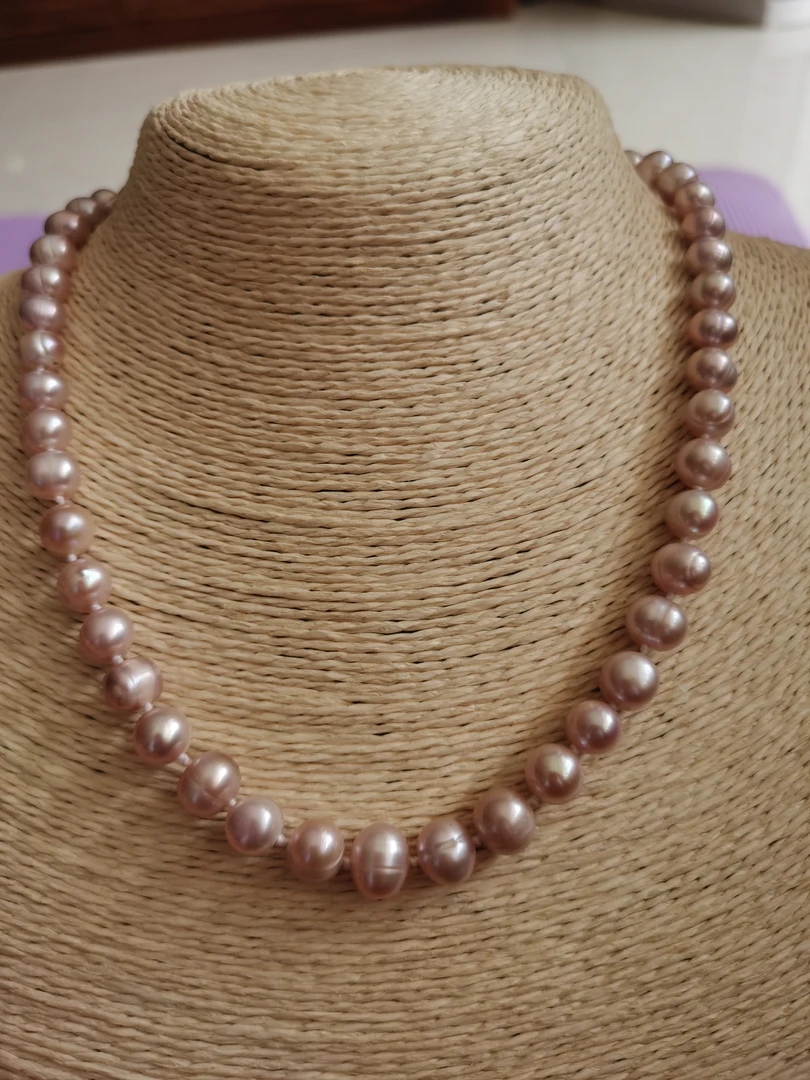 九爷高级深色珍珠项链