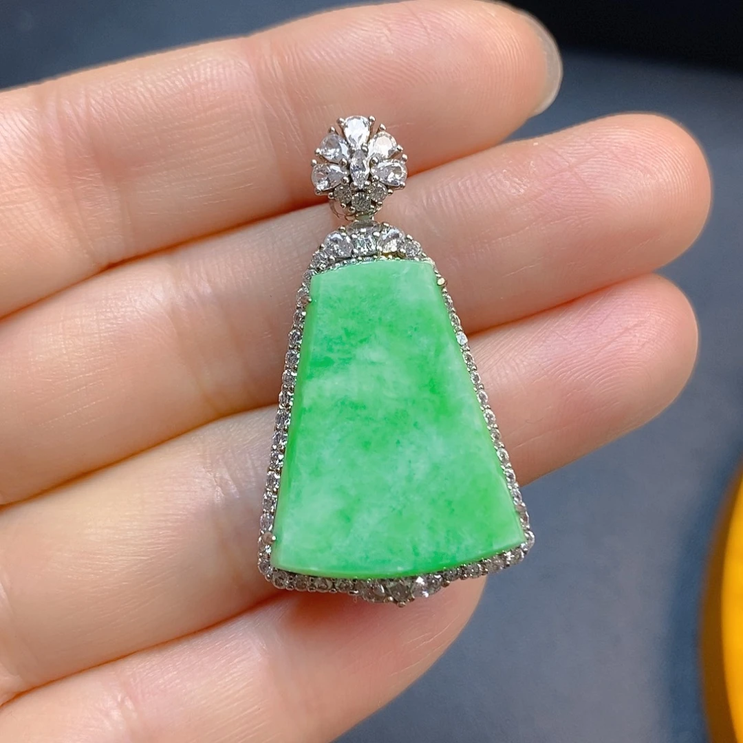 翡翠银S925镶嵌颈饰