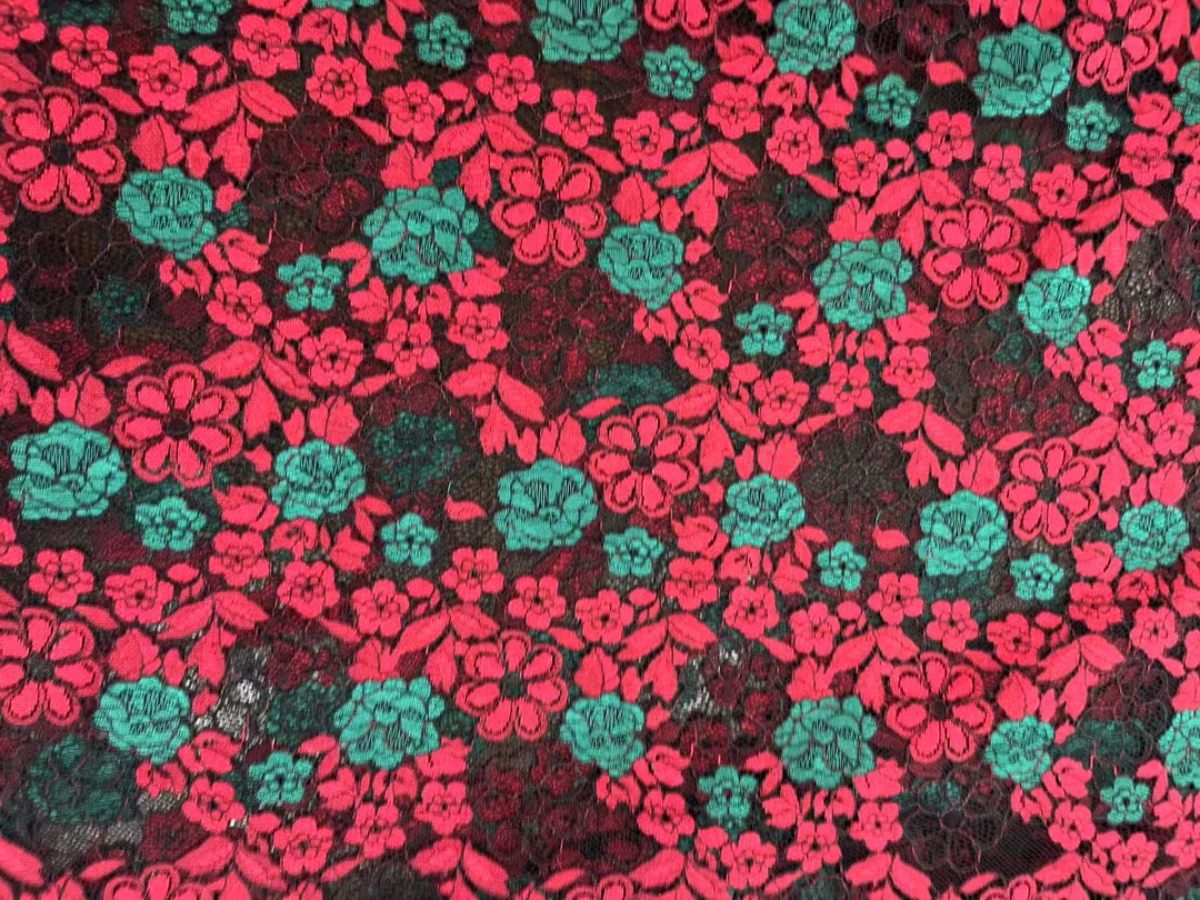 春季新款双色布料亲肤1.5金线蕾丝连衣裙旗袍面料M1060小布头专卖