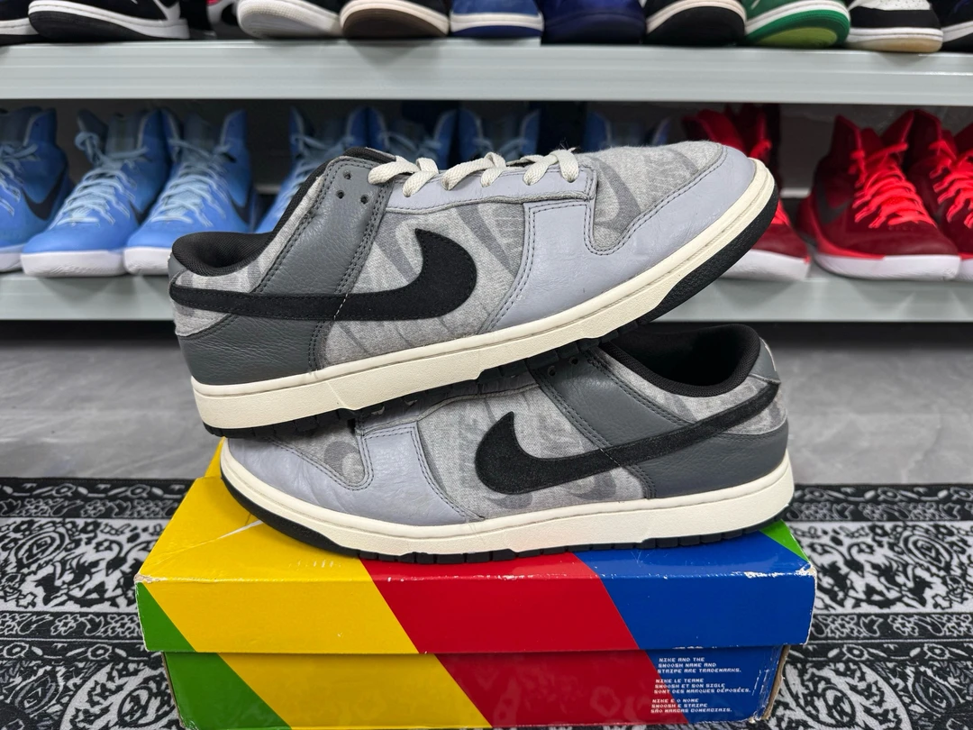 95新 maje 46码/dunk low黑灰休闲鞋/二手正品