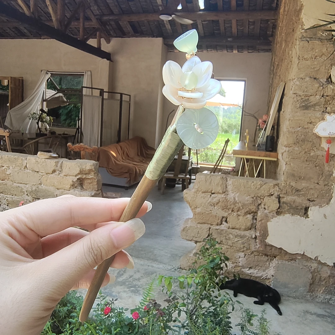 山烟喜鹊新中式中国风古风汉服配饰日常优雅花朵百搭发饰配饰头饰