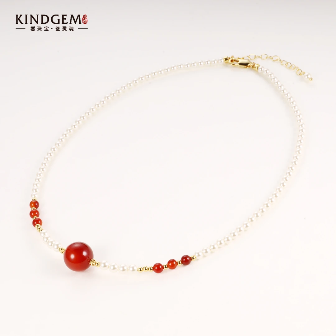 铜玻璃项链 【RUCHINE】美·珠珠气质优雅项链（45cm） C-30106