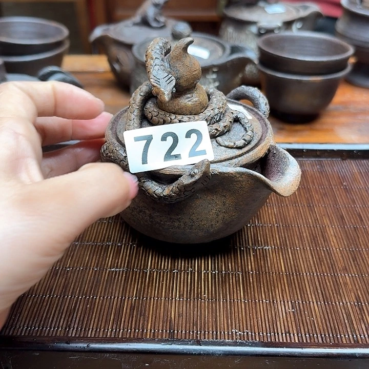 纯手工制作粗陶茶具