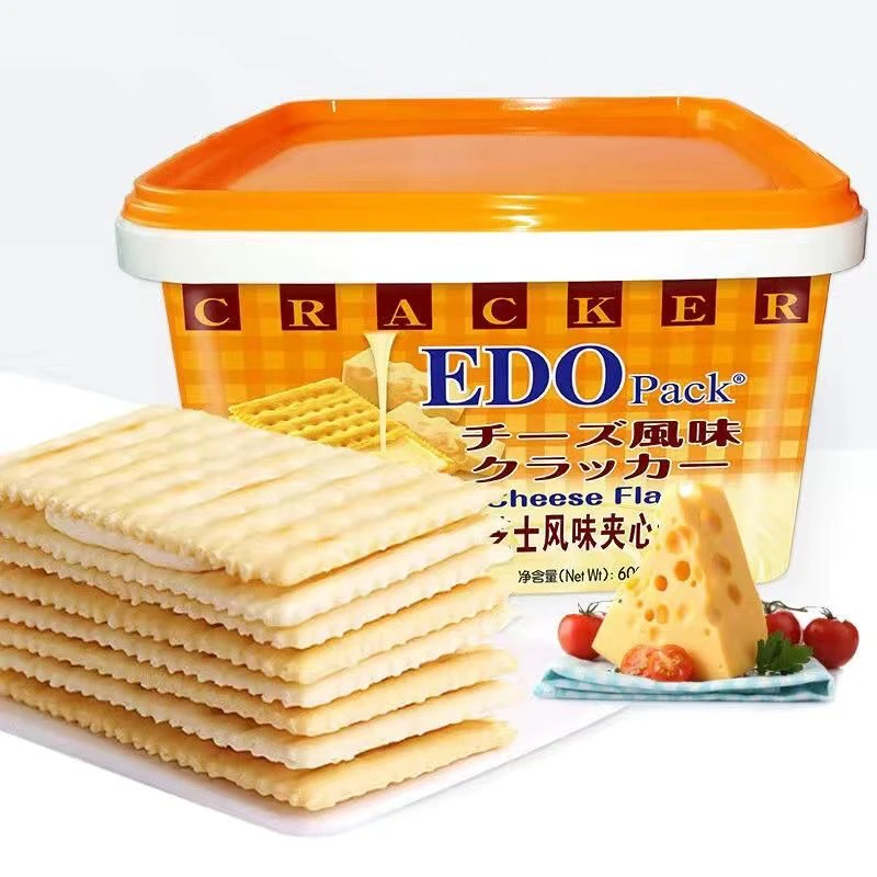 【破价福利】香港EDOPack苏打饼干芝士味榴莲味独立小包装