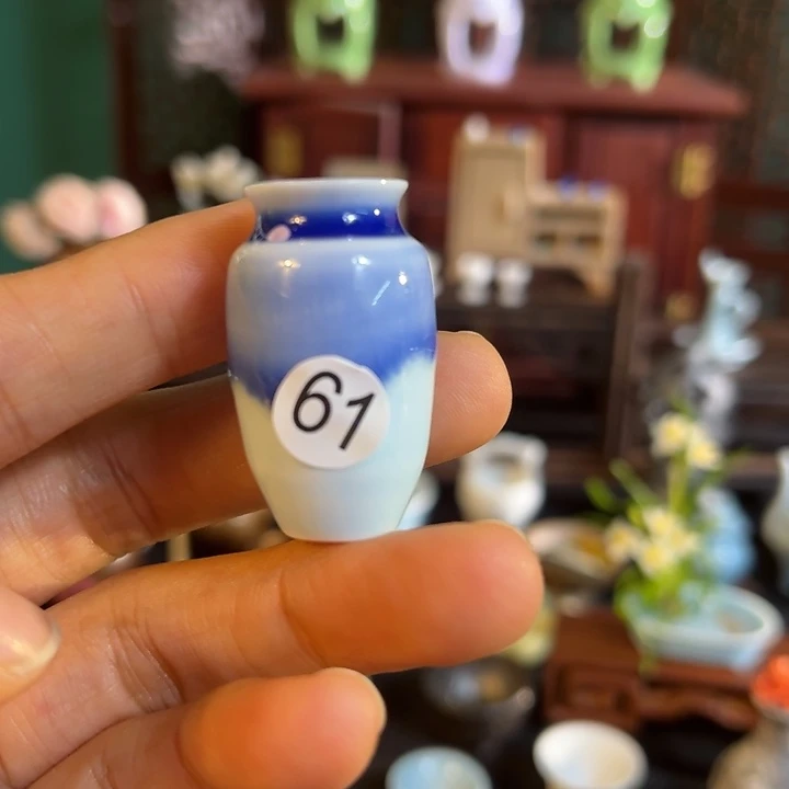 摆件微陶老王迷你花瓶