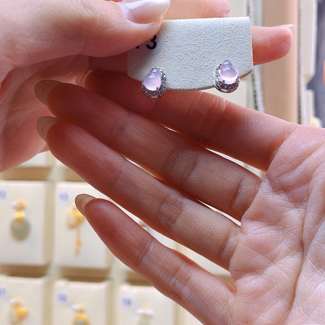 银S925镶嵌水晶耳饰