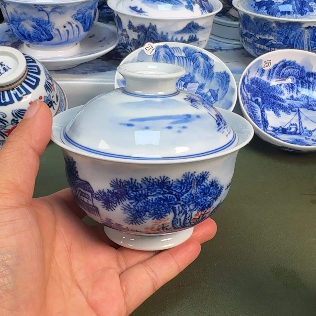 陶瓷景德镇纯手绘茶具圆圆251