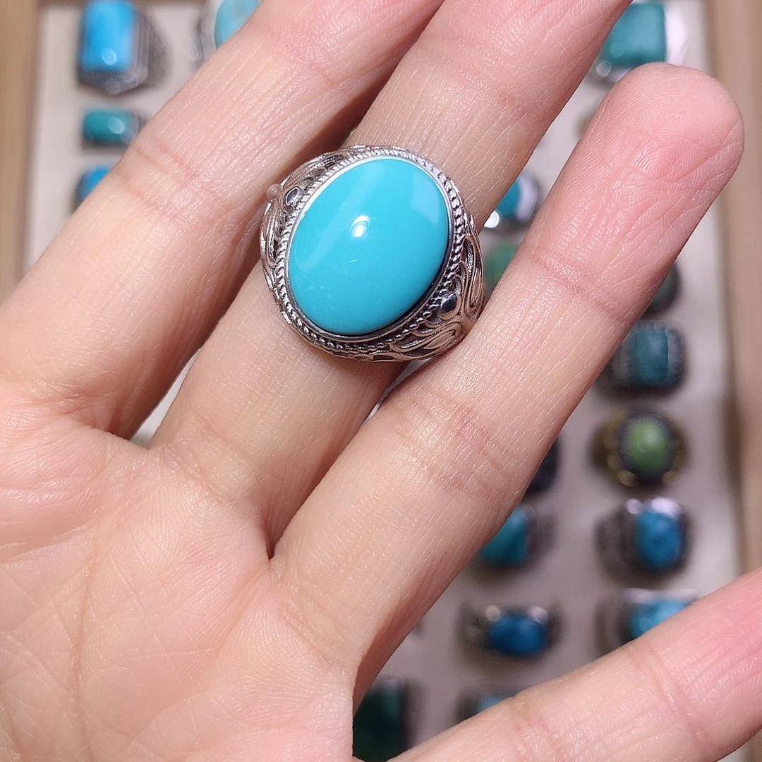 ****c绿松石银S925镶嵌颈饰