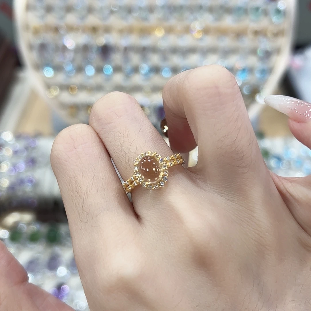 银S925镶嵌黄晶戒指