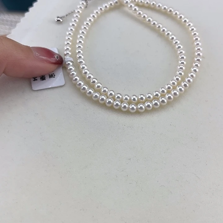 淡水珍珠银S925镶嵌颈饰4➕极光炫彩高品