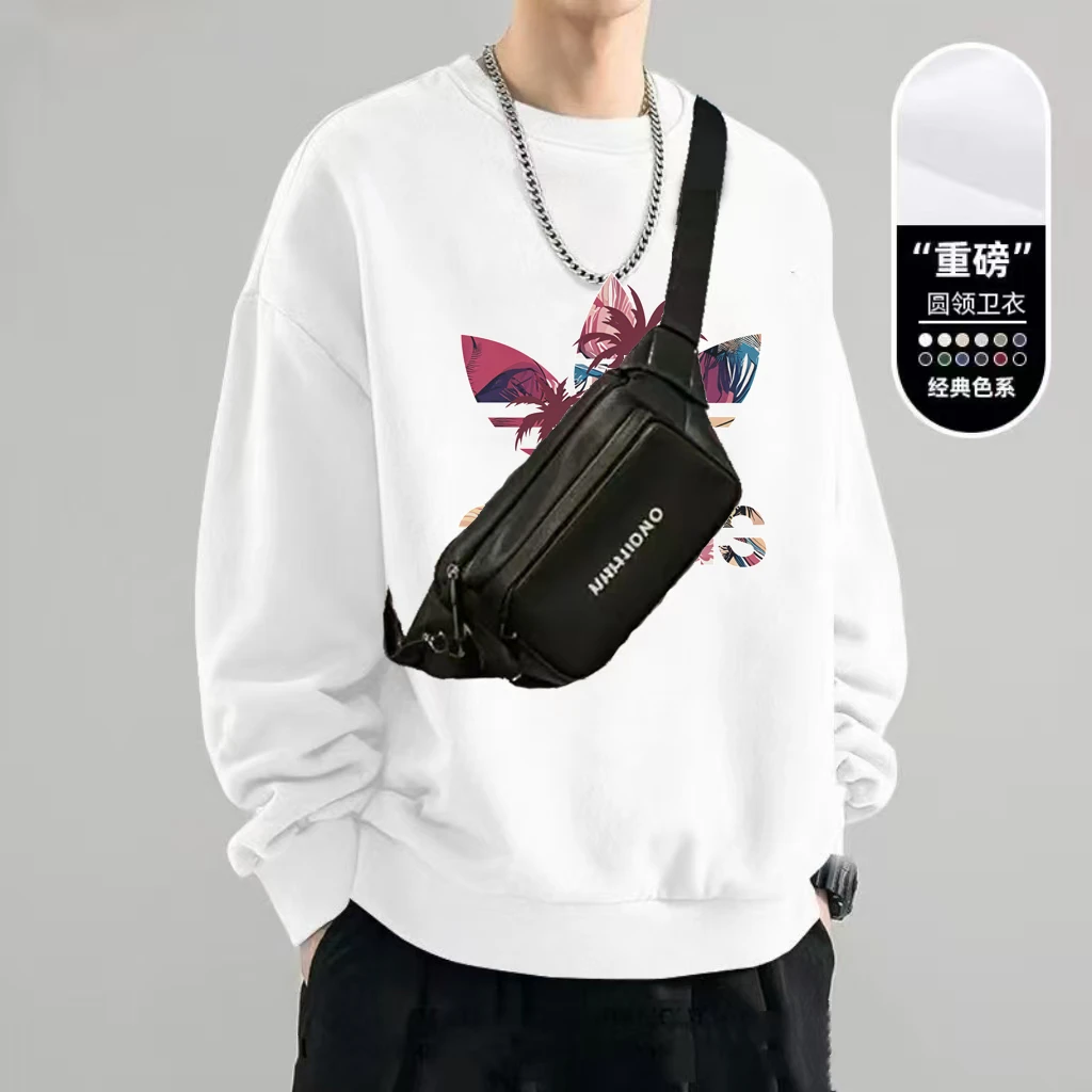 秋冬季新年款休闲宽松百搭男女同款圆领卫衣打底衫-DY004