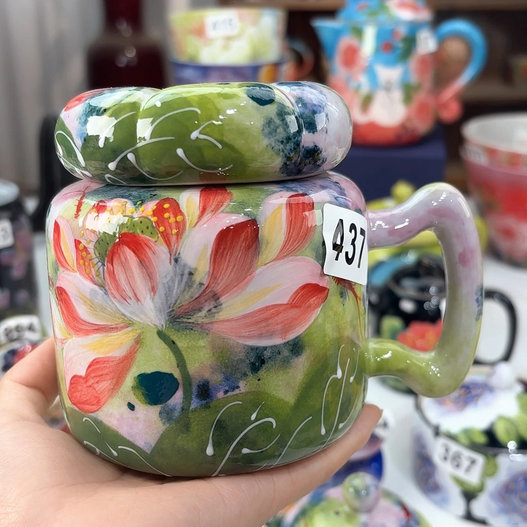 景德镇手绘高温釉下彩陶瓷茶具