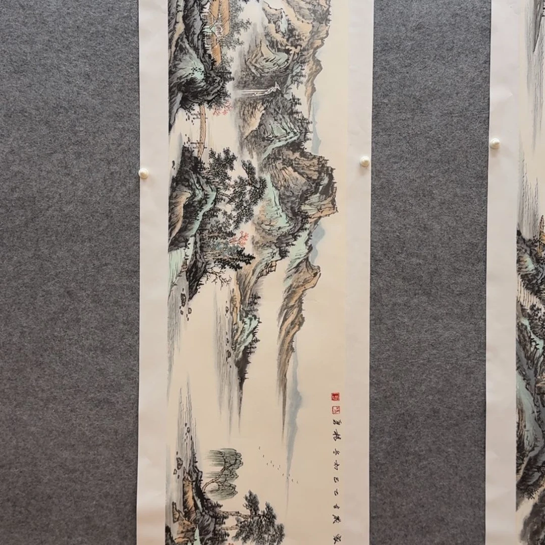 国画杨勇四尺对开作品