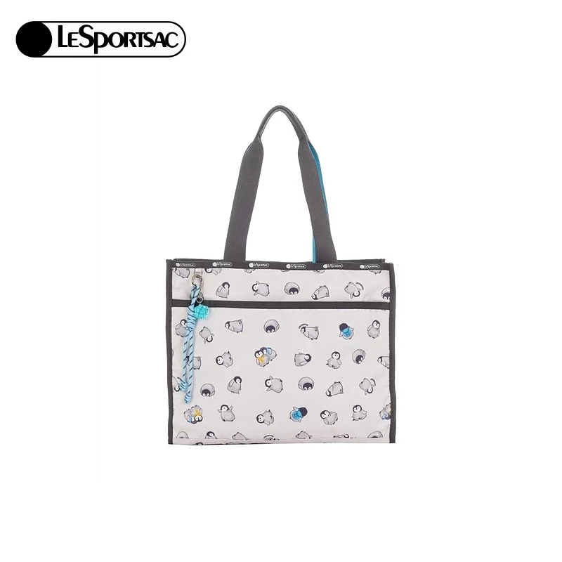 LeSportsac乐播诗新款小企鹅和水獭系列萌趣满印大容量单肩托特包
