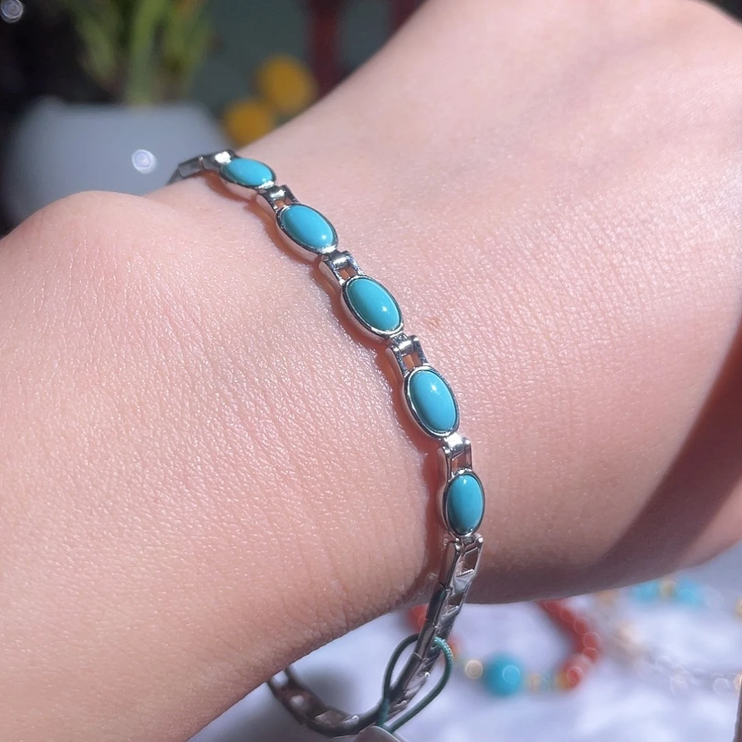 绿松石配饰银S925镶嵌